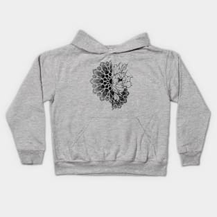 Mandala peonies Kids Hoodie